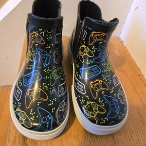 Lily Black Gaming-Themed Kids Rain Boots. New Without Tags. Size 9/10 Toddler.
